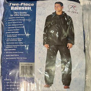 NAVY BLUE Rothco 2 Piece Microlite PVC Rainsuit Sizes Sm-4XL